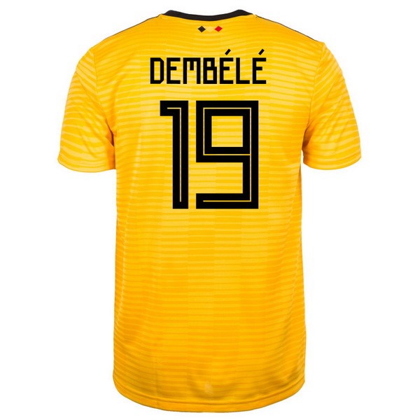 Camiseta Bélgica 2ª Dembélé 2018 Amarillo